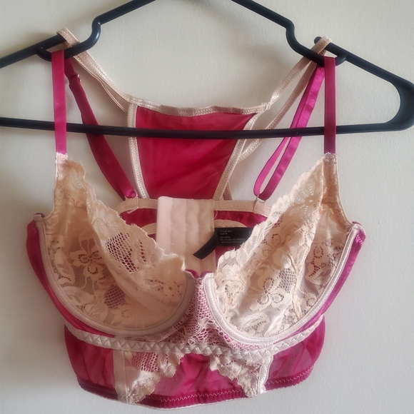 Lace Satin Plum Elegant Lingerie Set - Picture 5 of 8